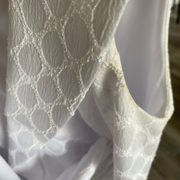 DRESS BARN Women’s Size 4 White Sleeveless Sheath Formal Cocktail Party Dress - Picture 10 of 13